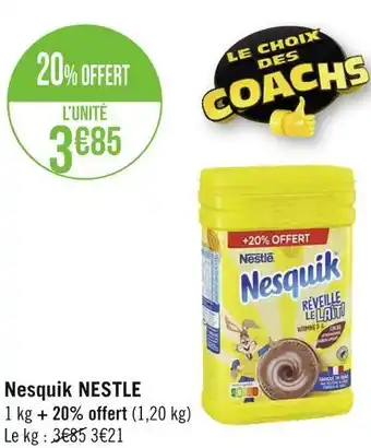 Géant Casino Nestlé nesquik offre