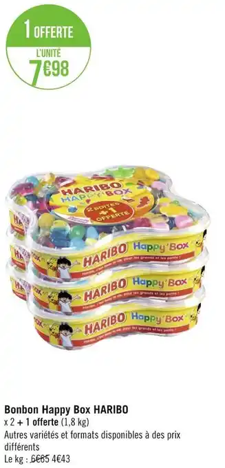 Géant Casino Haribo bonbon happy box offre