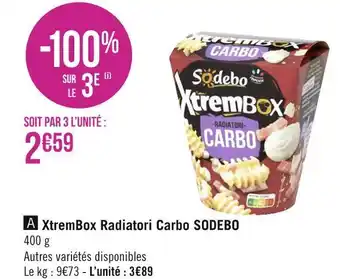 Sodebo xtrembox radiatori carbo