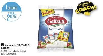 Géant Casino Galbani mozzarella 19,5% m.g. offre