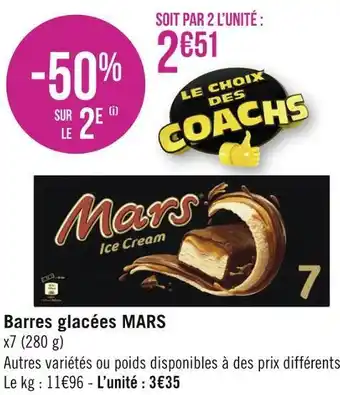 Géant Casino Mars barres glacées offre