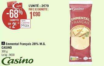 Géant Casino Casino emmental français 28% m.g. offre