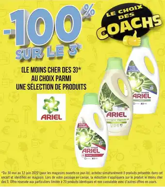 Géant Casino Ariel bon plan sur une sélection de produits de la marque ariel offre