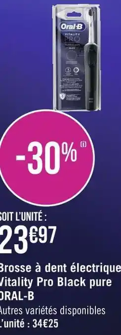 Géant Casino Oral-b brosse à dent électrique vitality pro black pure offre