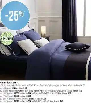 Géant Casino Sincère collection saphir offre