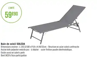 Géant Casino Bain de soleil soleda offre
