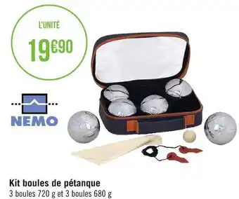 Kit boules de pétanque