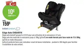 Géant Casino Bébéconfort siège auto evolvefix offre
