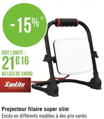 Géant Casino Xanlite projecteur filaire super slim offre