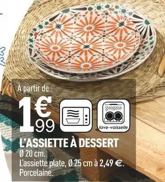 Centrakor L’assiette à dessert offre