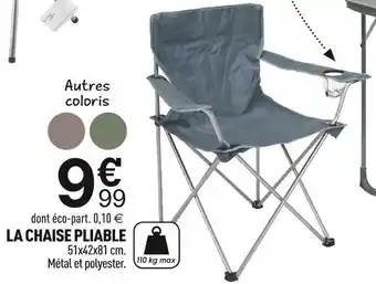 Centrakor La chaise pliable offre