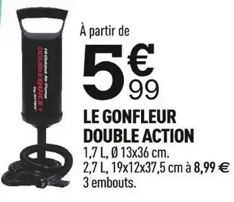 Centrakor Le gonfleur double action offre