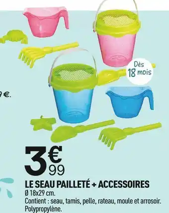 Centrakor Le seau pailleté + accessoires offre