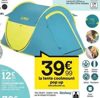 Centrakor Bestway la tente coolmount pop up offre
