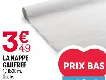 Centrakor La nappe gaufrée offre