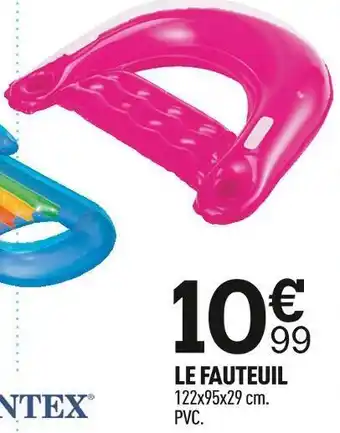 Centrakor Intex le fauteuil offre