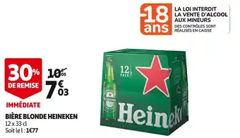 Auchan Heineken bière blonde offre