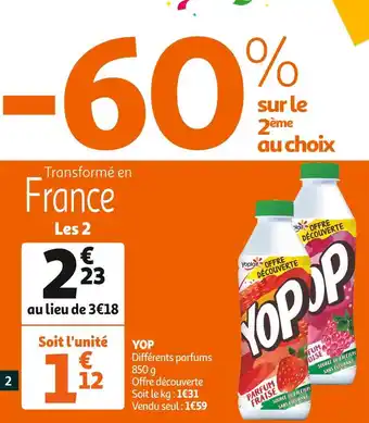 Auchan Yop yop offre
