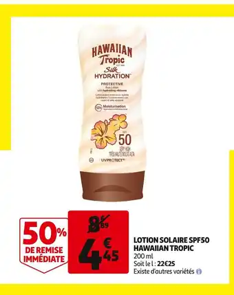 Hawaiian tropic lotion solaire spf50