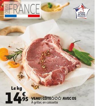 Auchan Veau : côte avec os offre