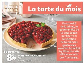 Auchan Tarte aux framboises offre
