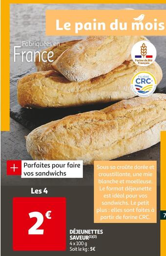 Auchan Déjeunettes saveur offre