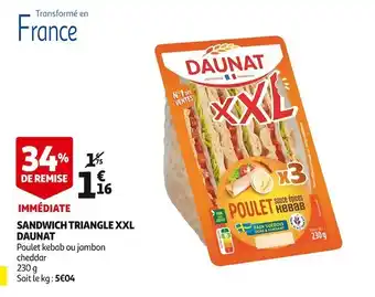 Auchan Daunat sandwich triangle xxl offre