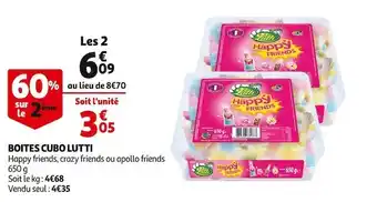 Auchan Lutti boites cubo offre