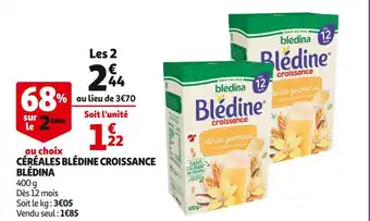 Auchan Blédina céréales blédine croissance offre
