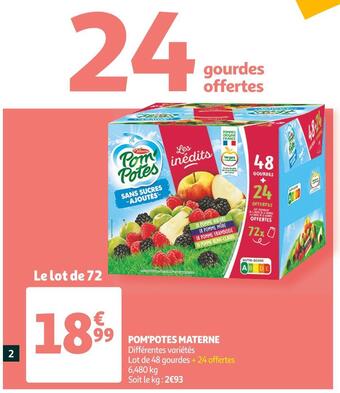 Auchan Materne pom'potes offre