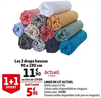 Auchan Actuel linge de lit offre