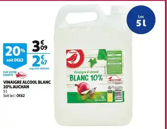 Auchan Auchan vinaigre alcool blanc 10% offre