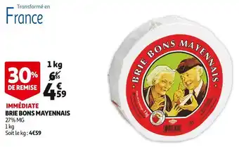 Auchan Bons mayennais brie offre