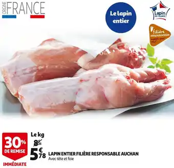 Auchan Auchan lapin entier offre