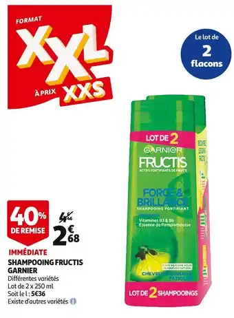 Auchan Garnier shampooing fructis offre