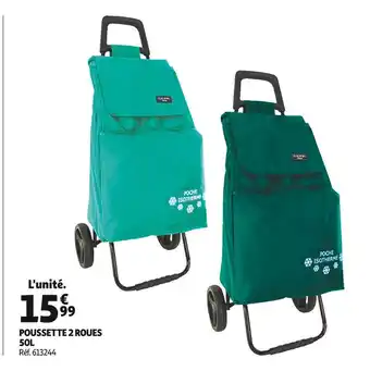 Auchan Poussette 2 roues 50l offre