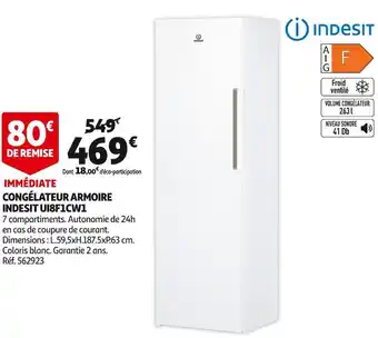 Auchan Indesit congélateur armoire ui8f1cw1 offre