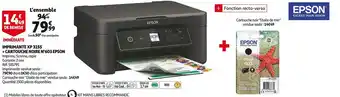 Auchan Epson imprimante xp 3155 + cartouche noire n°603 offre