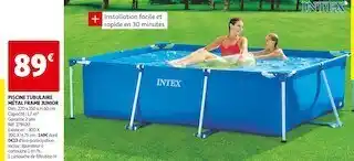 Auchan Intex piscine tubulaire métal frame junior offre