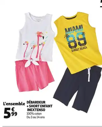 Auchan In extenso débardeur + short enfant offre