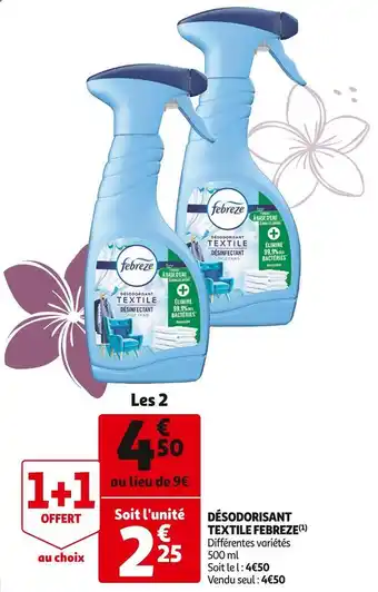Auchan Febreze désodorisant textile offre