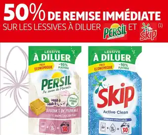 Auchan Persil / skip bon plan sur les lessives à diluer de la marque persil et skip offre