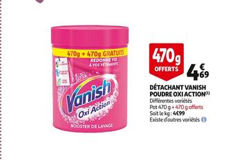 Auchan Vanish détachant poudre oxi action offre