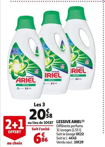 Auchan Ariel lessive offre
