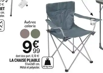 Centrakor La chaise pliable offre