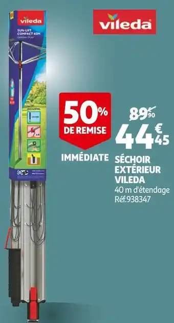 Auchan Vileda séchoir extérieur offre