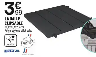 Centrakor Eda la dalle clipsable offre