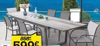 Centrakor Table unione extensible + 6 fauteuils piazza offre