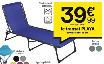 Centrakor Le transat playa offre
