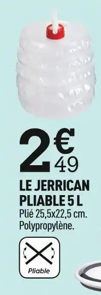 Centrakor Le jerrican pliable 5 l offre